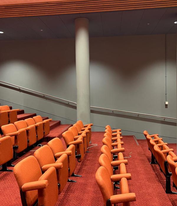 A tiered auditorium at the National Portrait Gallery carpeted by CWC Flooring